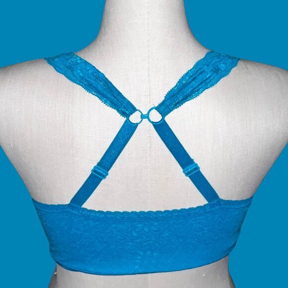 NWT Torrid Bralite - 4-Way Stretch Lace Teal Blue Size 0 - Picture 3 of 5